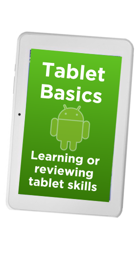 learning or reviewing tablet skills button