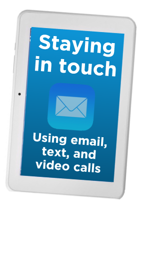 using email text and video calls button