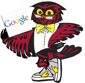 image of owl holding the google.com button