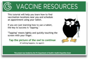Link to the vaccine finder tutorial