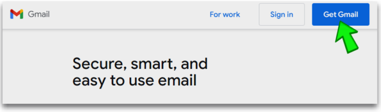 image of gmail for to get a gmail account